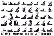 40 Wolf Moon Silhouette Vector Bundl, an Illustration by Amazin_art (Thumbnail 1 of 41)