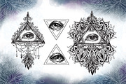 Esoteric set of lineart illustration, an Illustration by Astarta (Thumbnail 2 of 11)