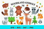 Woodland Animals Clip Art, an Animal Illustration by Elena Nesterova (Thumbnail 1 of 4)