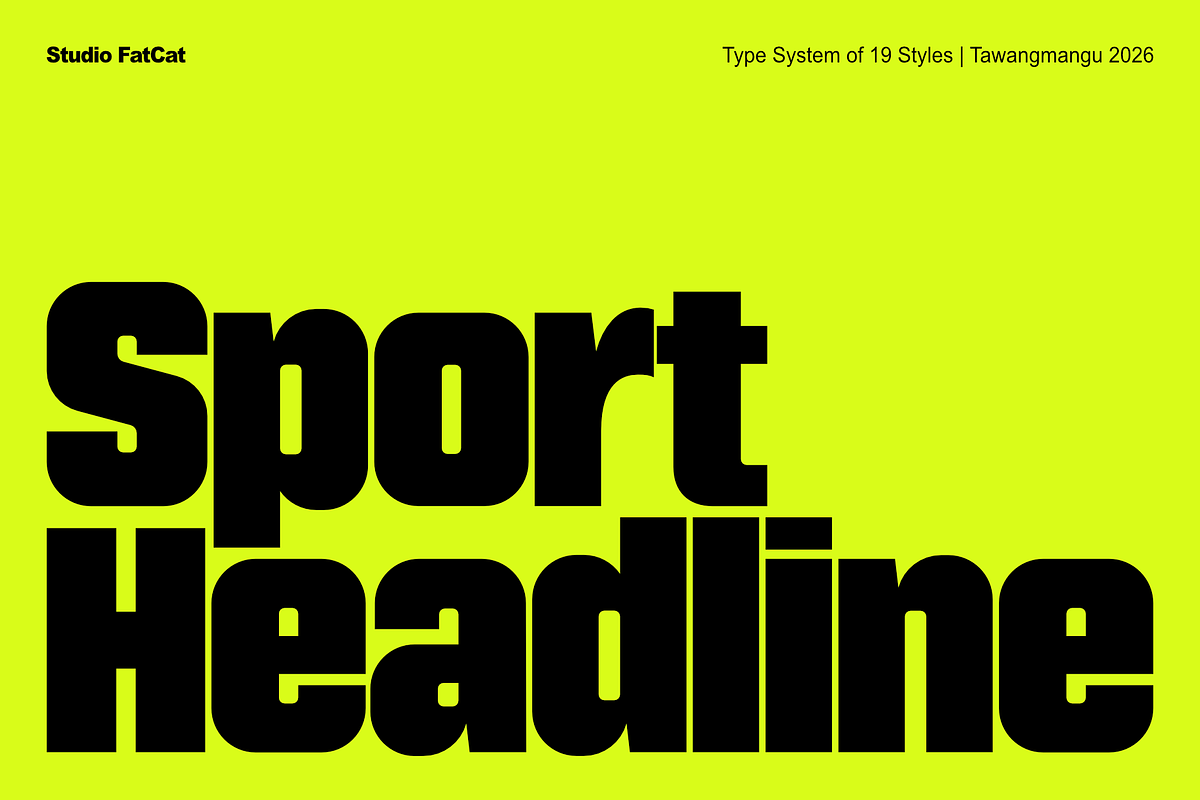 Sport Headline Font Family, a Sans Serif Font by Andika Fez (Photo 1 of 11)