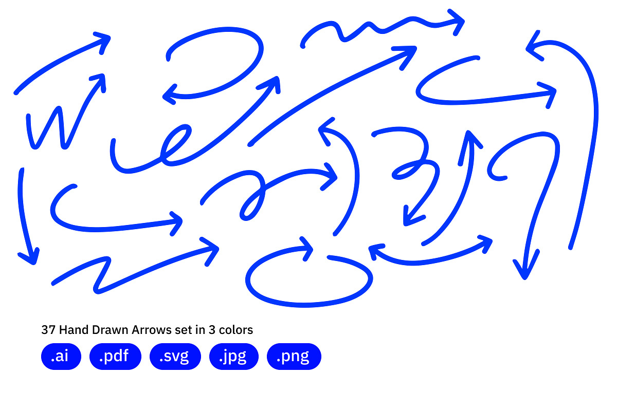 Handmade Vector Arrow Set, an Object Graphic by crafty (Photo 6 of 8)