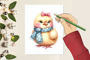 Watercolor Cute Little Farm Clipart, a Graphic by designcity5 (Thumbnail 5 of 5)