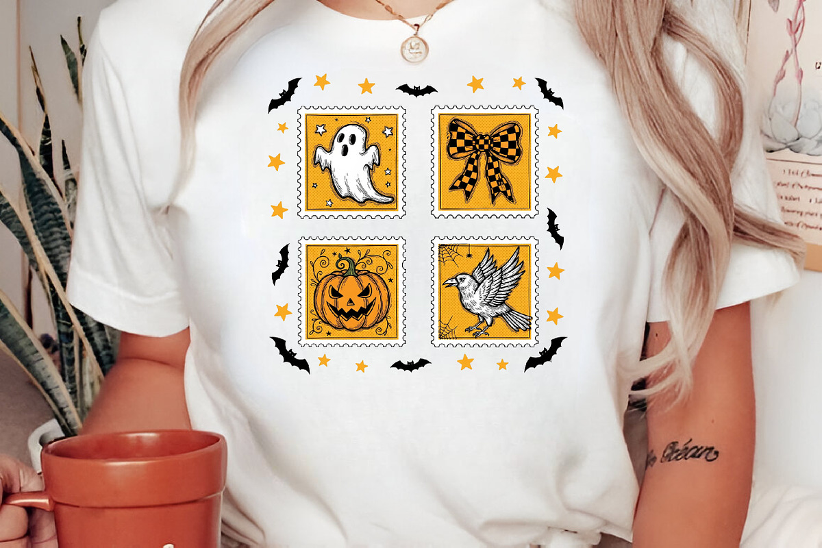 Halloween Postage Stamp PNG, an Illustration by Craft Nest (Photo 2 of 6)