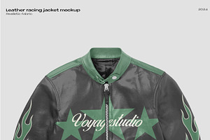 Leather Racing Jacket Mockup