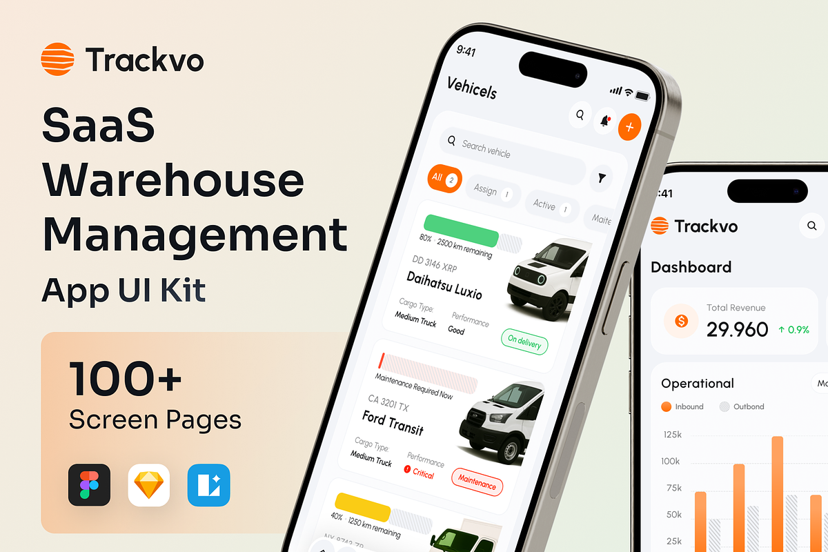 Trackvo - SAAS Warehouse UI Kit