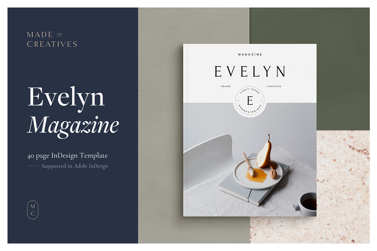 Evelyn | Magazine Template, a Magazine Template by Made for Creatives (Photo 1 of 7)