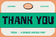 Treuk – Grunge Vintage Font, a Sans Serif Font by Tiptop Graphic (Thumbnail 7 of 8)