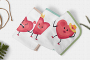 Cute Heart Characters & Patterns, an Object Graphic by IRSYART (Thumbnail 7 of 11)