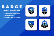Night Mountain Badge Logo Set, a Branding & Logo Template by Artnivora.Std (Thumbnail 1 of 5)