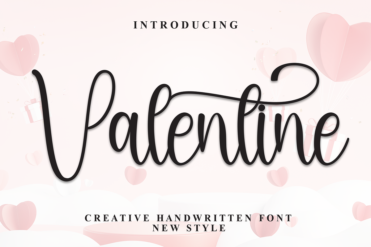 Valentine | Script Font, a Handwritten Font by Scratchones (Photo 1 of 9)