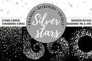Silver stars bundle, a Pattern Graphic by ekmelica (Thumbnail 1 of 11)