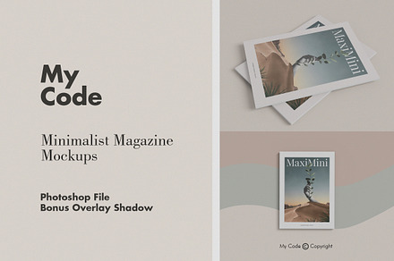 Minimalist Magazine Mockup, a Magazine Template by My Code Std
