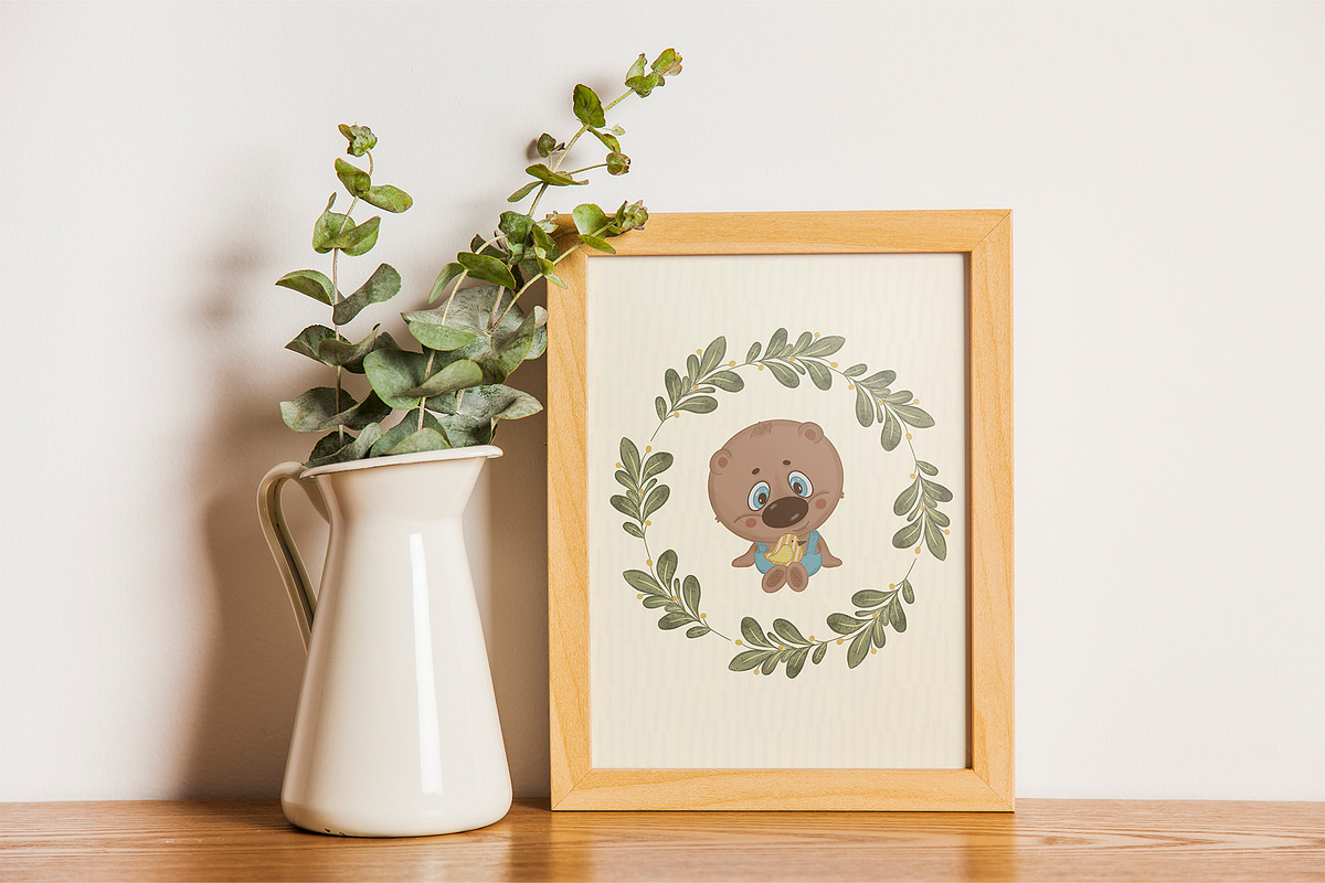 Merry Bear Clipart Set, an Animal Illustration by AG Mockups (Photo 6 of 7)