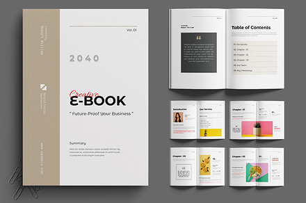 Creative E book Design, a Print Template by MightyDesign