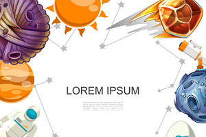 Colorful Space Elements Template