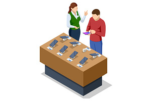 Isometric illustration of a sales, a Technology Illustration by Golden Sikorka