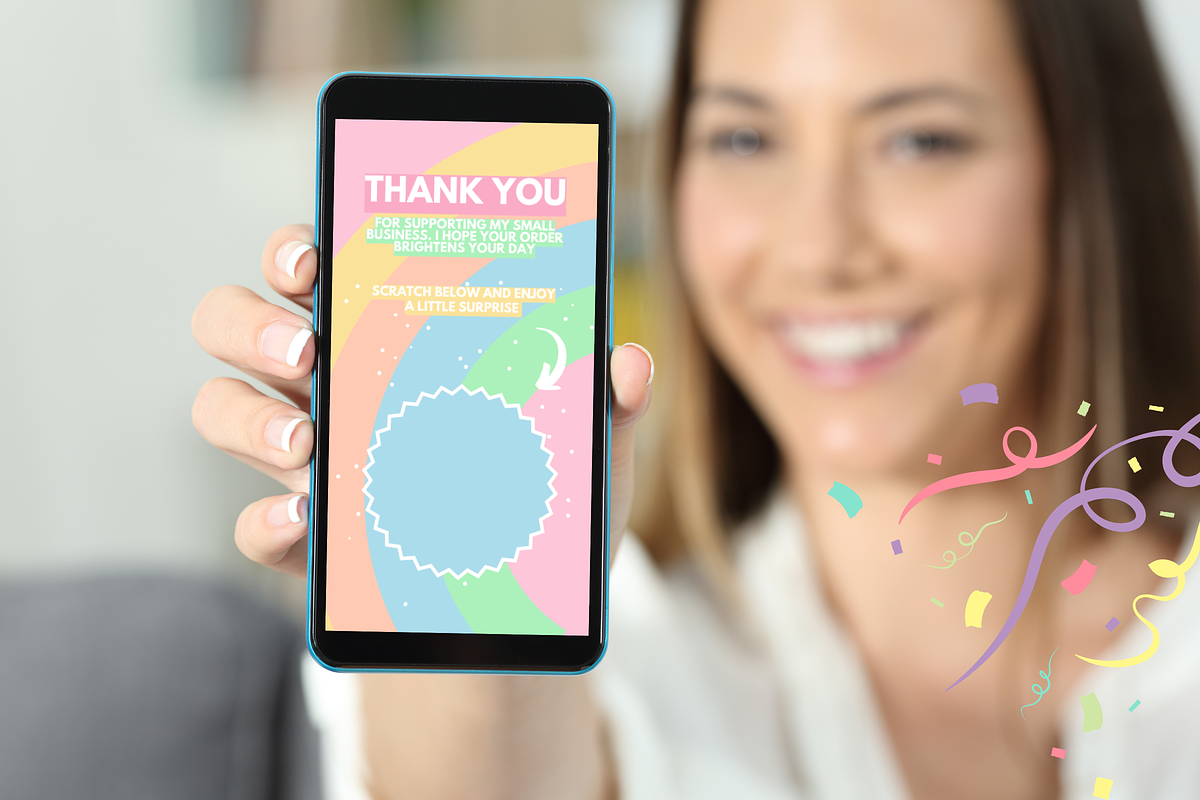Customer Coupon Reveal Scratch Card, a Social Media Template by SunshineStudioBoutique (Photo 2 of 9)