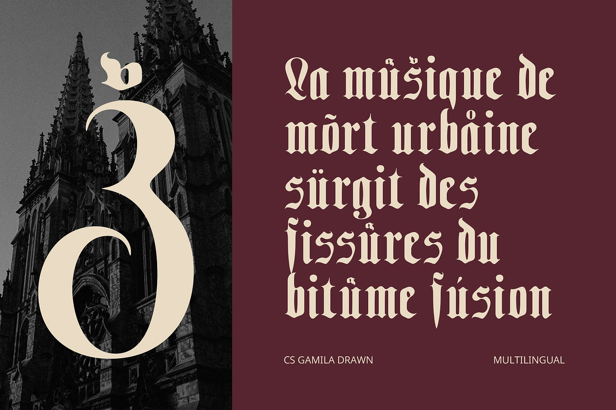 CS Gamila Drawn, a Blackletter Font by Craft Supply Co. (Photo 5 of 8)
