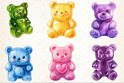 Gummy Bear Watercolor Clipart, an Illustration by Rose Art (Thumbnail 4 of 4)