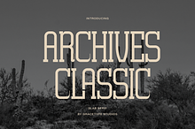 Archives Classic | Slab Serif Font