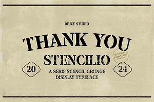 Stencilio Serif Stencil Grunge