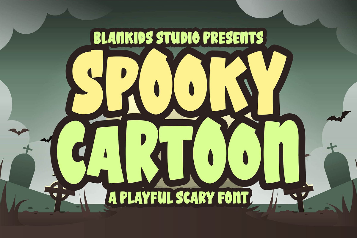 Spooky Cartoon a Playful Scary Font, a Font by Blankids Studio (Photo 1 of 7)