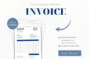Editable Invoice Template, Printable, a Print Template by BrushstrokeArtGB (Thumbnail 2 of 5)
