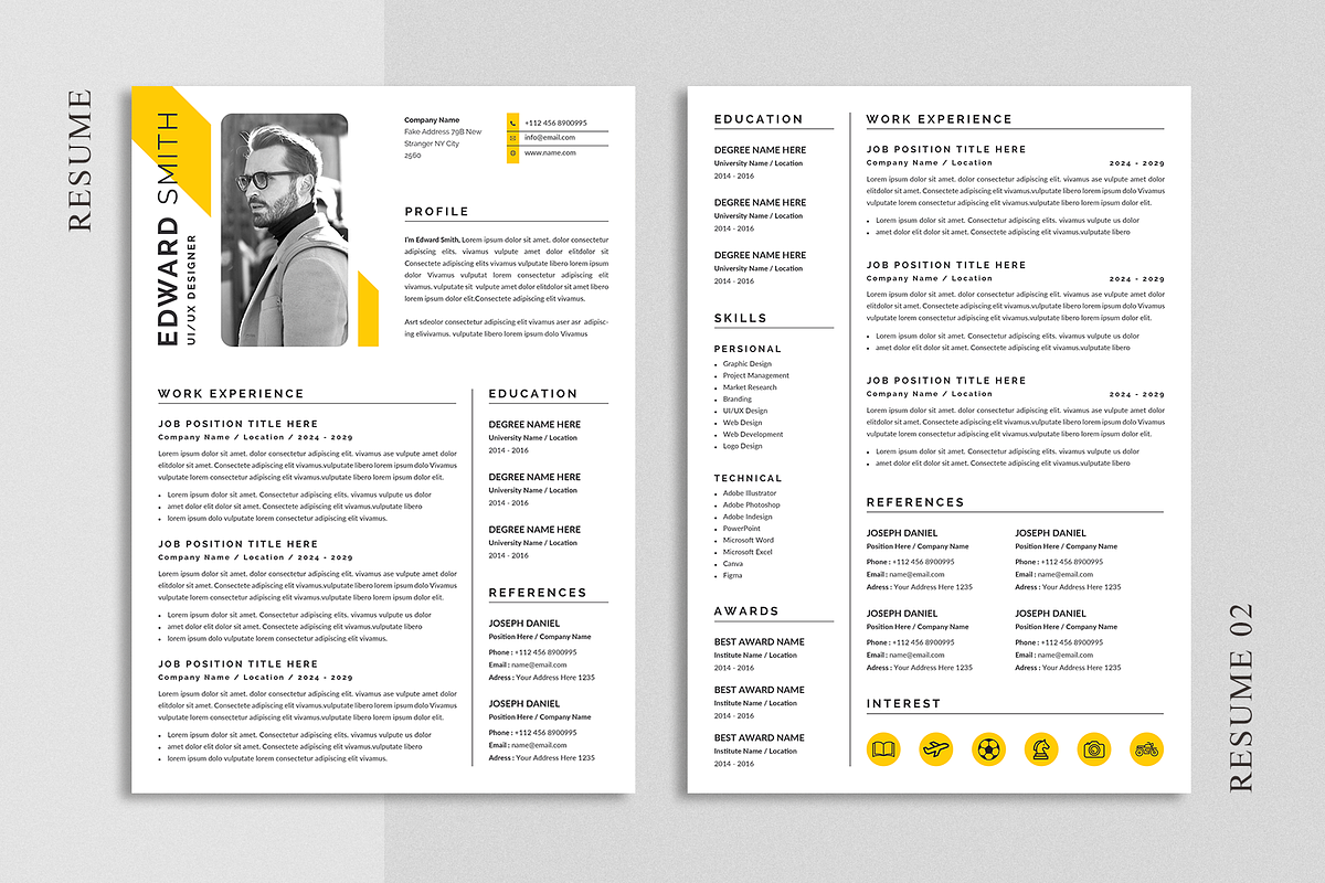 Resume/CV Template | Canva, a Resume Template by ArtisticLand (Photo 2 of 7)