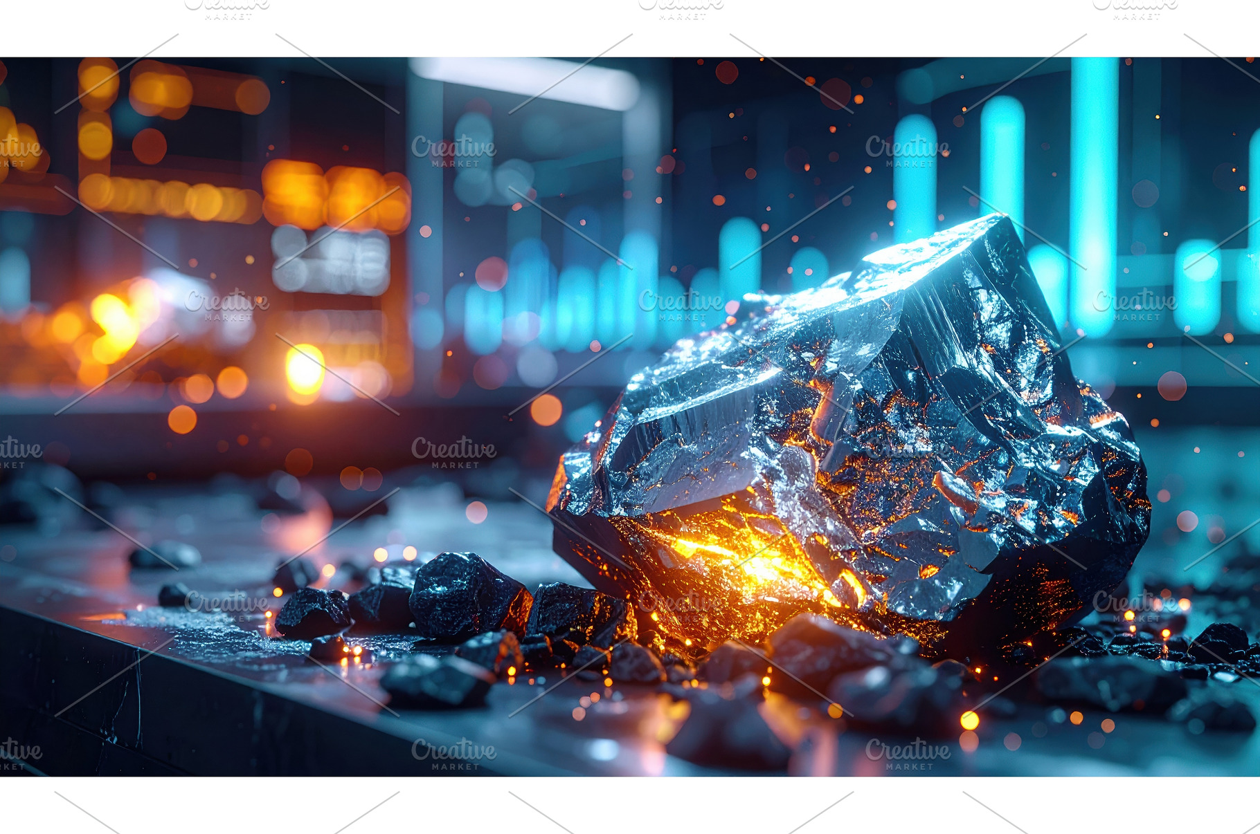 Rendered image of a large, dark, a Technology Photo by Igor Tichonow