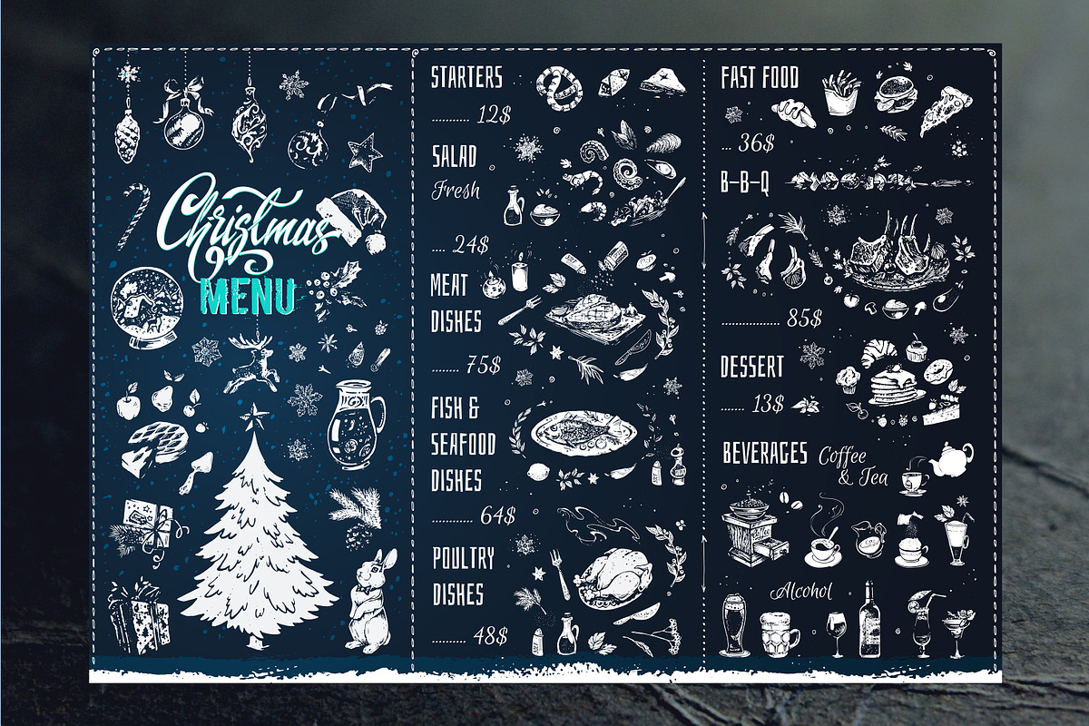 Christmas menu!, a Decorative Illustration by Margo Miller (Photo 3 of 8)