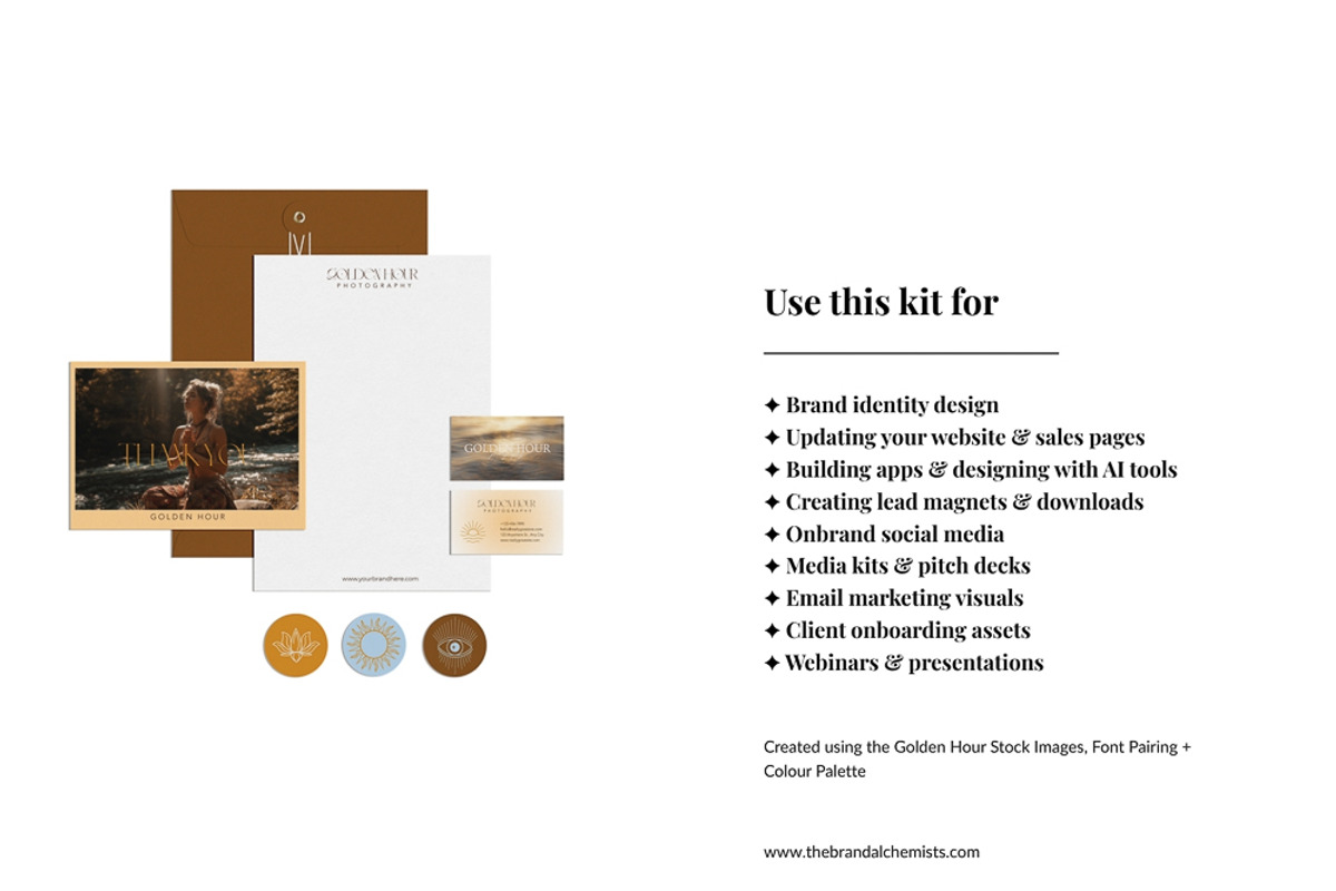 Golden Hour Brand System + UI Kit, an UI Kit Template by The Brand Alchemists (Photo 11 of 12)