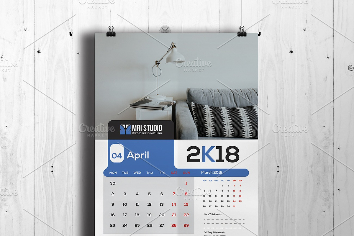 Calander Template, a Stationery Template by MRI STUDIO (Photo 4 of 12)
