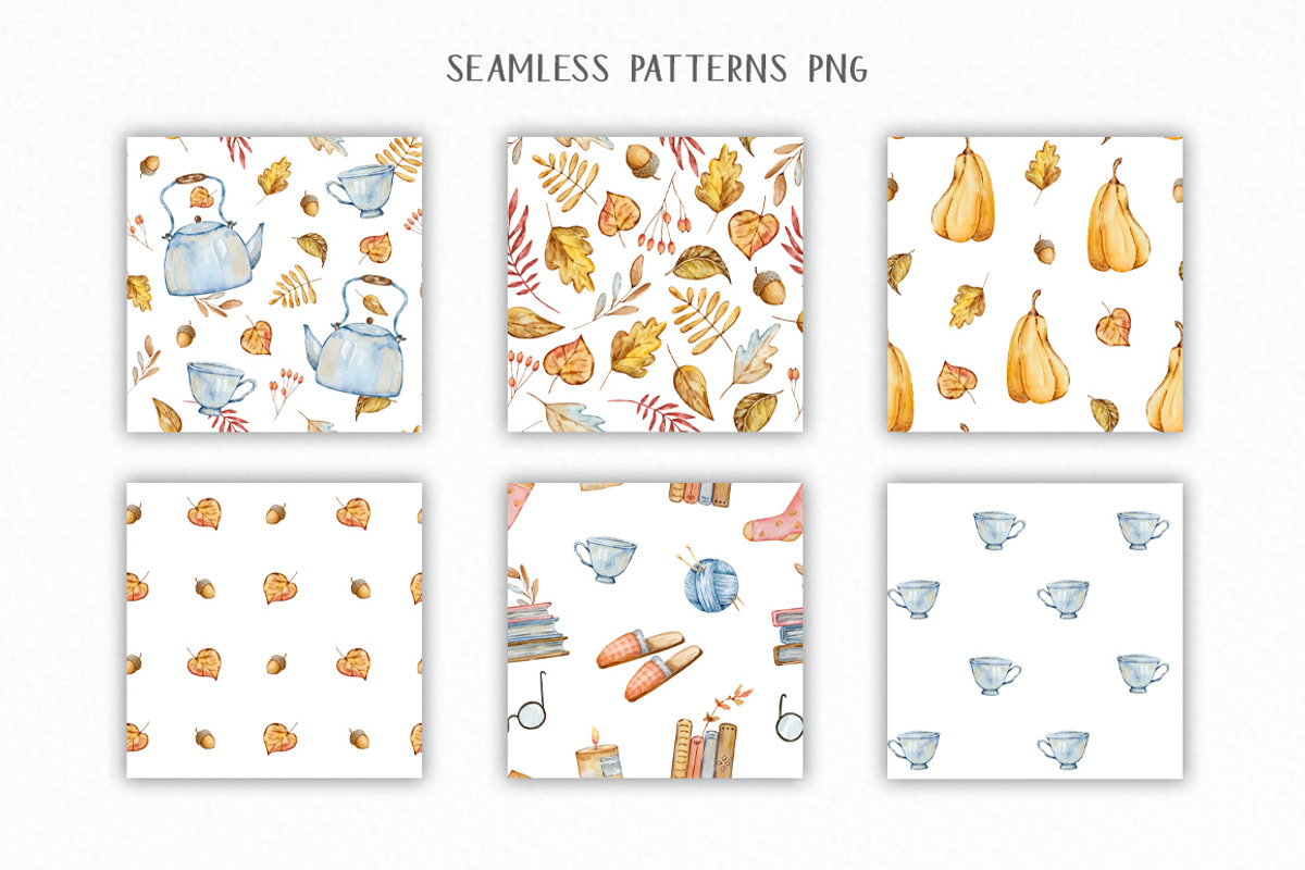 Watercolor Cozy Autumn Clipart, a Seasonal Illustration by SvetaArtStore (Photo 7 of 9)