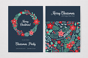 Floral Christmas cards set, a Decorative Illustration by Good Studio (Thumbnail 2 of 9)