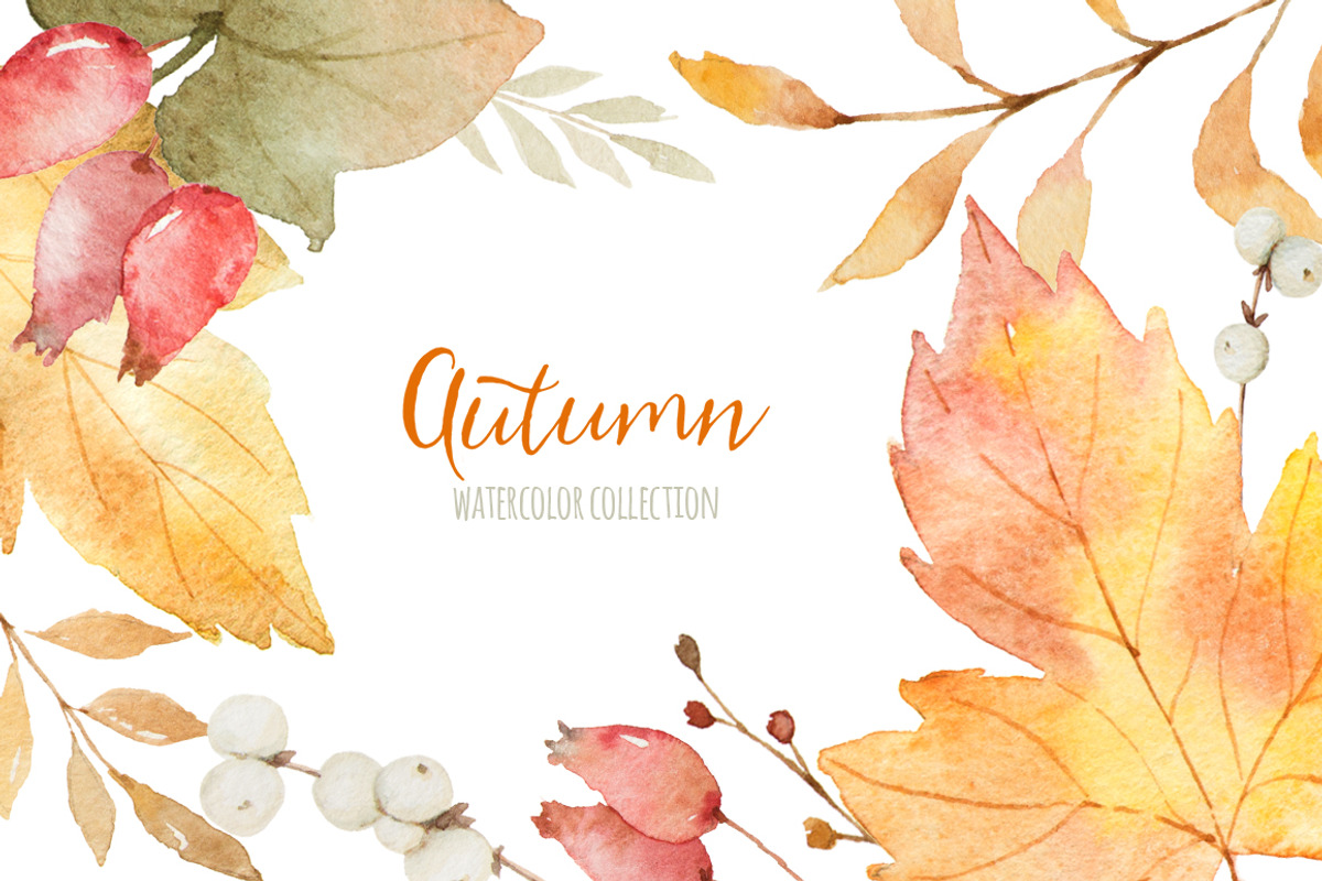 Autumn watercolor collection., a Decorative Illustration by Elena Medvedeva (Photo 7 of 7)