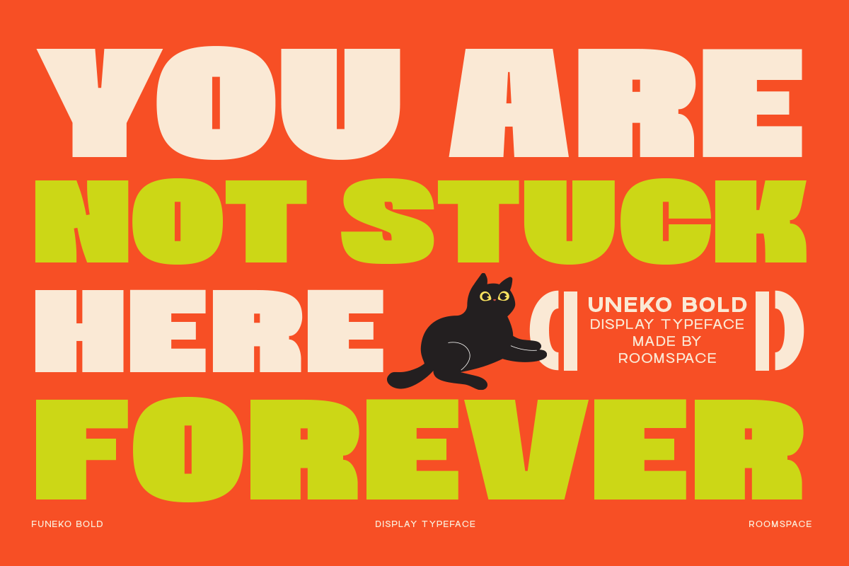 Uneko Bold – A Playful Chunky, a Sans Serif Font by roomspace creative lab (Photo 6 of 11)