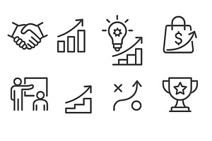 Set of web icons representing, a Finance Illustration by ZinetroN