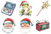 90s Retro Christmas Clipart, a Seasonal Illustration by CitraGraphics (Thumbnail 4 of 10)