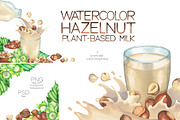 Watercolor hazelnuts and milk, a Food Illustration by Ekaterina Glazkova (Thumbnail 6 of 10)