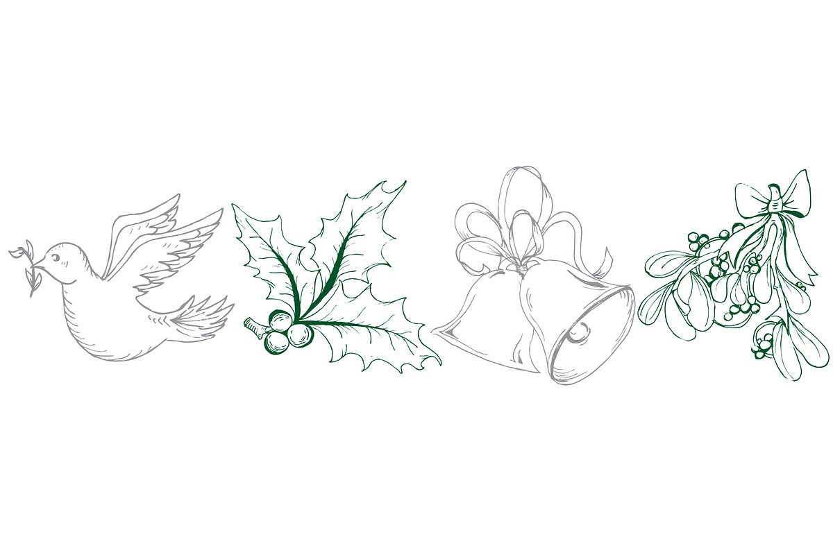 Hand Drawn Christmas Clipart, an Illustration by Haute Papier (Photo 2 of 2)