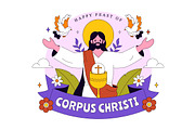 10 Corpus Christi Religious, a Seasonal Illustration by denayunebgt (Thumbnail 4 of 4)