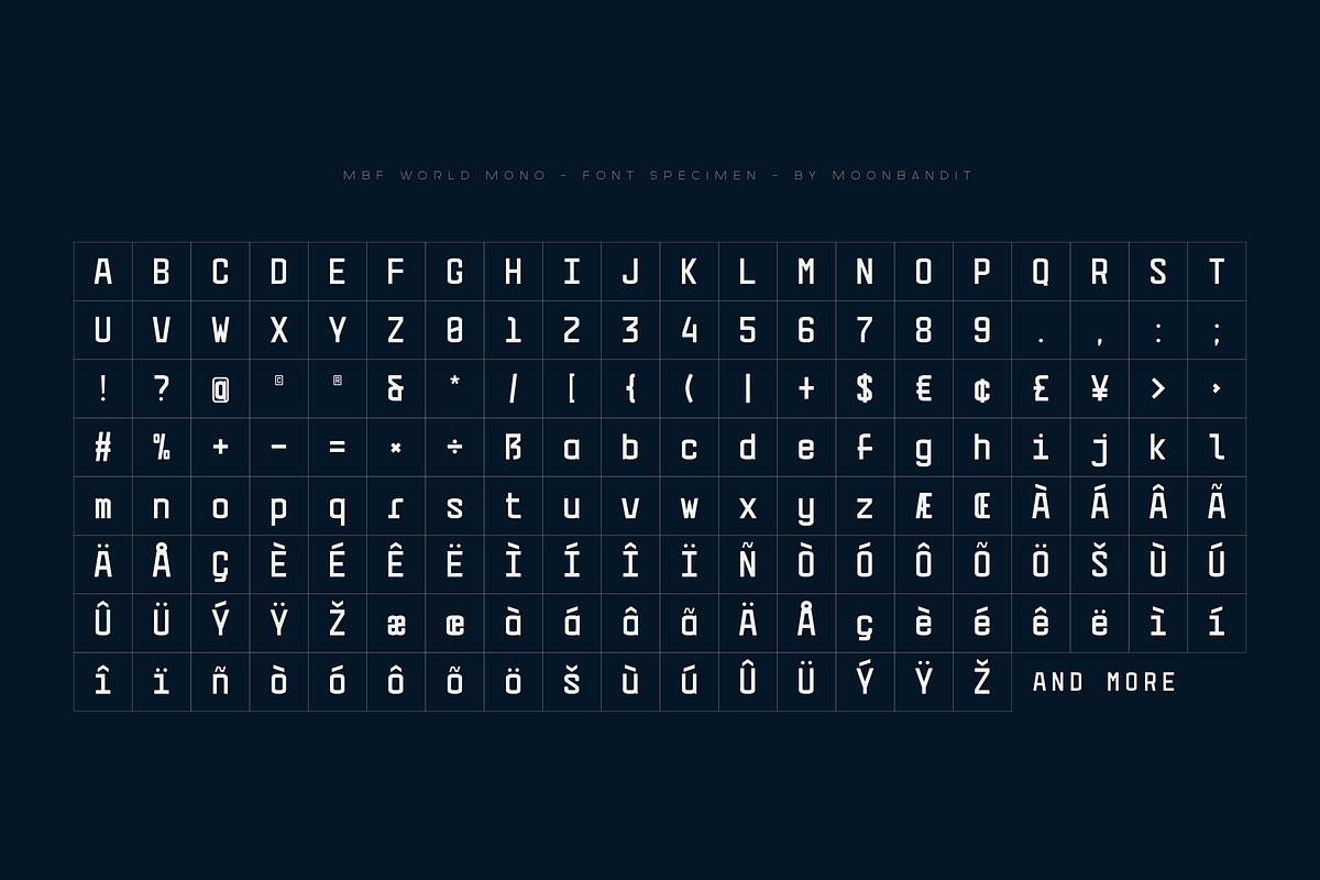 MBF World Mono - bold monospace font, a Font by MoonBandit (Photo 8 of 8)