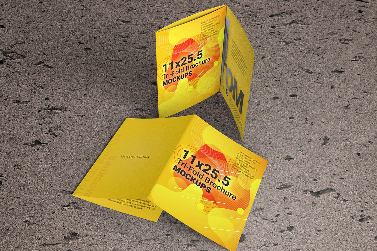 1125.5 Tri-Fold Brochure Mockup, a Mockup by Vectogravic Design (Photo 7 of 8)