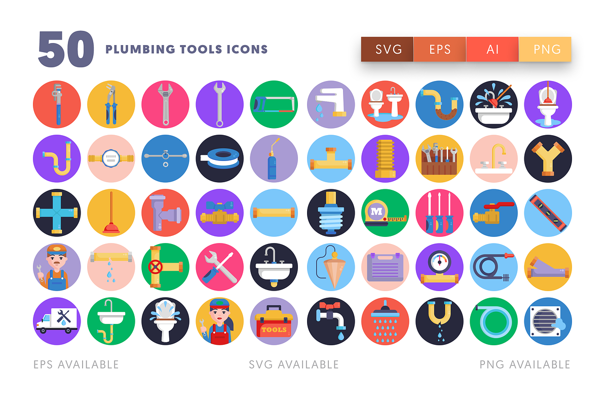 50 Plumbing Icons, an Icon by Dighital (Photo 2 of 10)