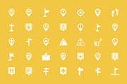 125+ Maps and Navigation Vector Icon, a Solid Icon by Creative Stall (Thumbnail 3 of 4)