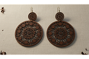 Flower Earrings Vector Set, a Graphic by hafijul (Thumbnail 3 of 11)