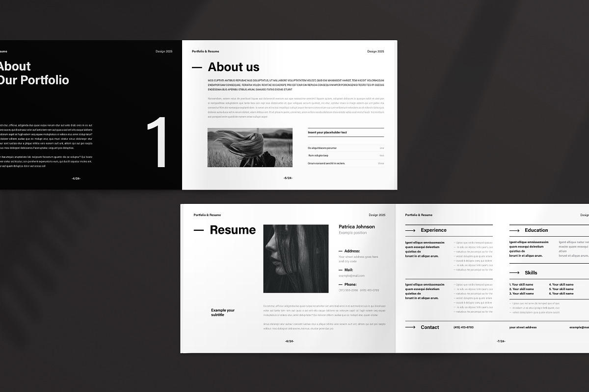 Design Portfolio and Resume Template, a Brochure Template by ArtisanaAura (Photo 6 of 12)