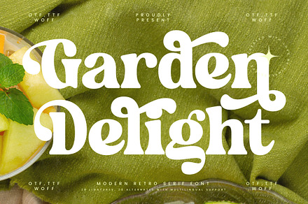 Garden Delight Modern Retro Serif, a Serif Font by timelesstype.co