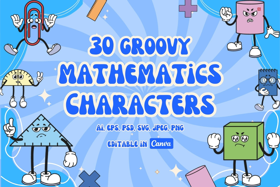 30 Cartoon Mathematics Characters