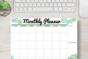 Green Planner: Letter Size